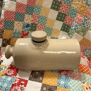 Vintage Pottery Foot/Bed Warmer Stoneware Hot Water Bottle Antique